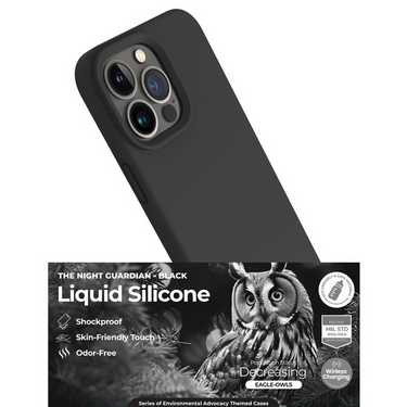 iPhone 15 Pro Max Compatible Case Cover With Liquid Silicone -Black